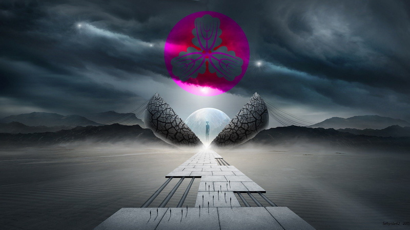 science fiction, Giant, 1080P, Digital vandalism, logo