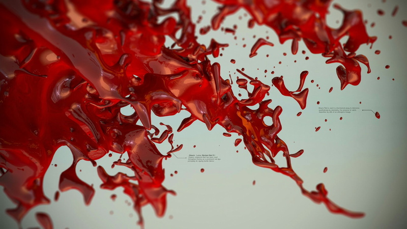 red, splashing, shadow, full frame, splattered, backgrounds, close-up, no people, studio shot, drop, abstract, animate, 1080P, blood, mixing, selective focus