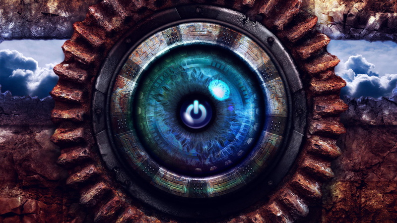 people, eyesight, shape, circle, close-up, blue, digital composite, machine, architecture, close, steel, technology, 1080P, human eye, metal, object, 3d