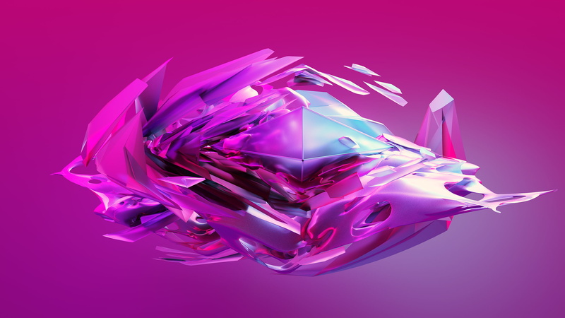 candy, crystal, 2K, pink background, 3d object, abstract, pink