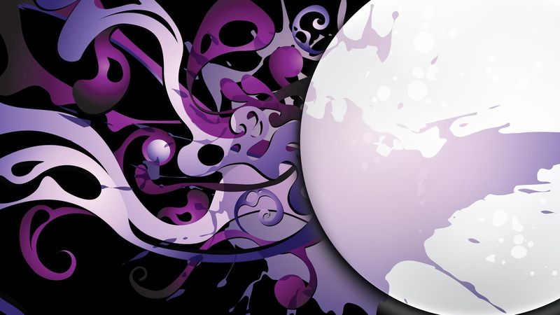 1080P, vector, abstract, purple, wavy lines