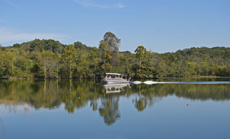 tranquility, clinch river, water, nature, scenics - nature, plant, motor-boating fisherman, beauty in nature, activity, fisherman, 4K, waterfront, sport