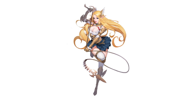 Fantasy, Art, Minimalism, Beautiful, Sexy, Characters, Flagel, Bageumi, Blonde, 4K, Girl, Style, Figure, Armor