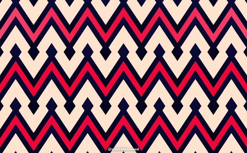 sahilsabharwal, repetition, indoors, no people, chevron, red, sahilsabharwaldesign, security, side by side, coreldraw, design, large group of objects, close-up