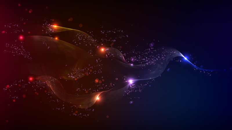 abstract, blue, colorful, shapes, red, 1080P, digital art, vector