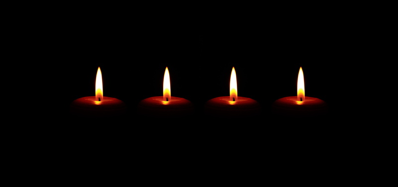 christmas time, black background, light, decorative, christmas, studio shot, nature, candle, advent, candles, four, darkroom, dark, red, no people, glowing
