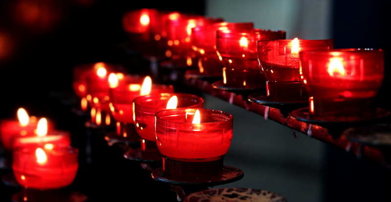 symbol, indoors, illuminated, melting, light - Natural Phenomenon, large group of objects, hope, tea light, church, candles, decoration, altar, christianity