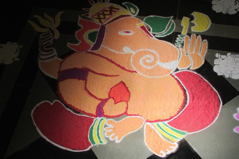 god, high angle view, depiction, elephant, hinduism, dragon, human representation, day, multi colored, festival, india, pattern, single object, indoors
