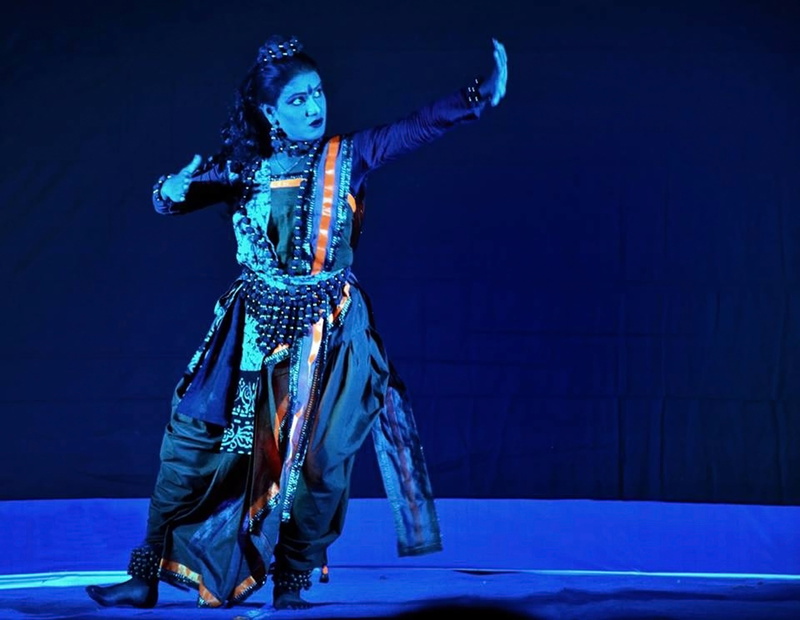 beautiful woman, indian, full length, dress, girl, blue, style, skill, actress, happy, indoors, dancer, bharatanatyam, stage light, clothing, stage, theatrical performance
