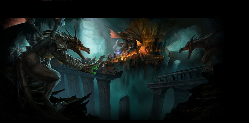 fantasy, evil, dragon, 5K
