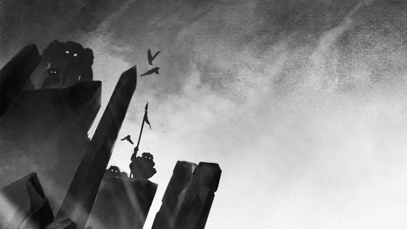 A Blind Legend, 1080P, art and craft, built structure, vertebrate, building exterior, cloud - sky, animal themes, outdoors, video games, flying, birds