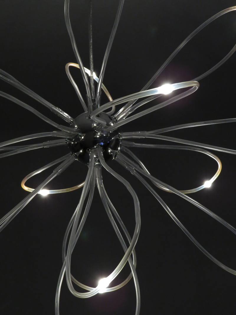 night, led, led lamp, illuminated, creativity, ceiling lighting, lighting equipment, abstract, shape, lighting, art and craft, black background, metal ball