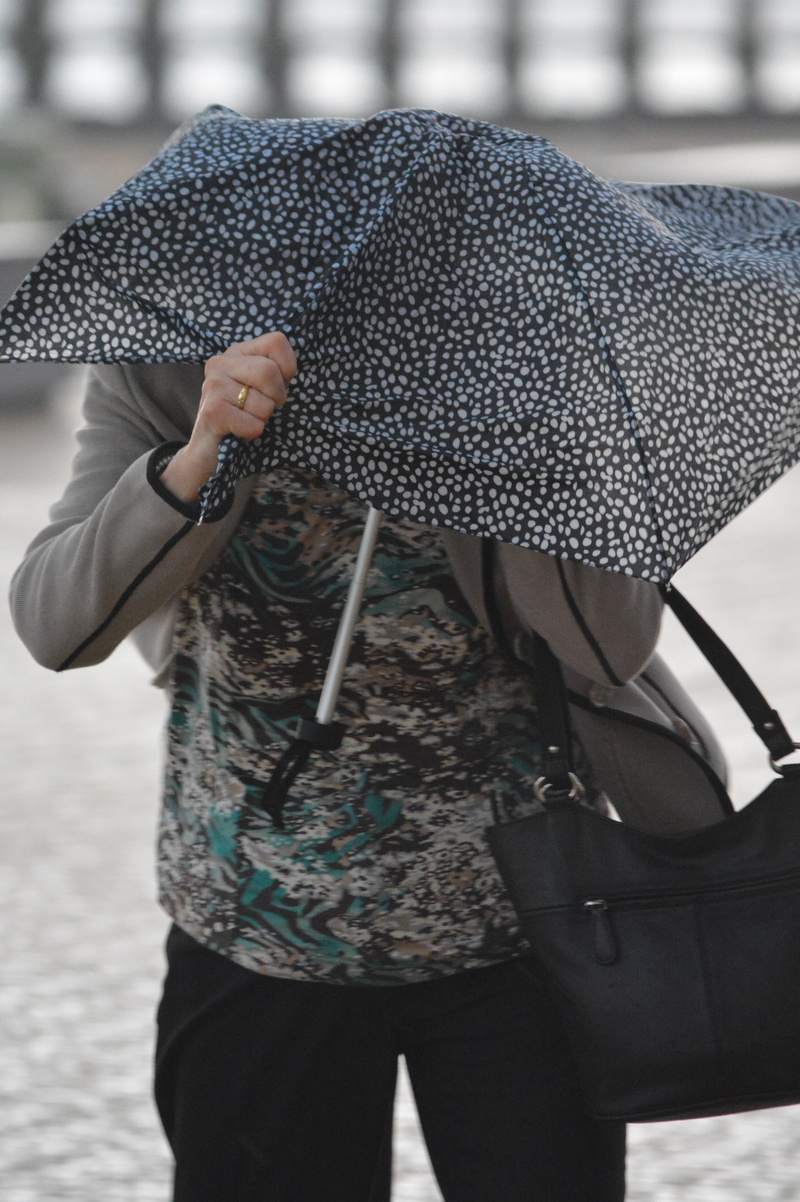 rain, standing, people, adult, warm clothing, real people, rear view, protection, midsection, focus on foreground, day, parapluie, child, lifestyles, hairstyle