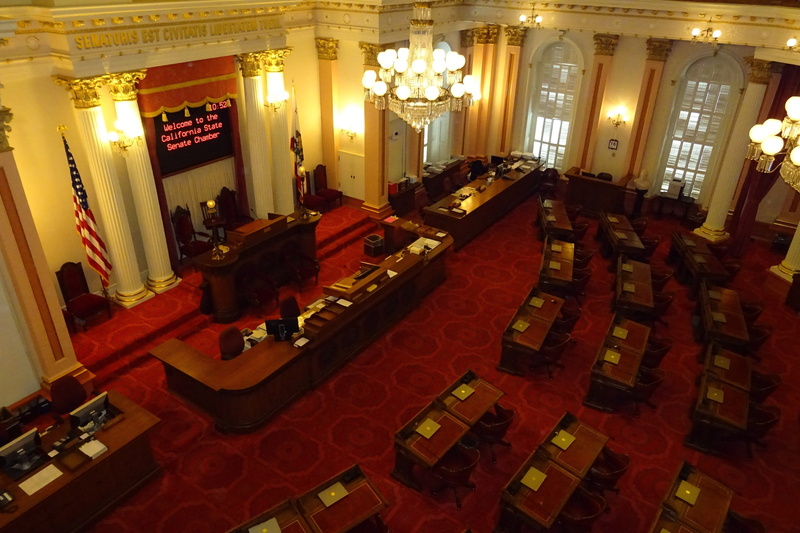California State Senate, seat, hotel, California, night, government, public domain, stage theater, architecture, carpet - decor, entrance hall, indoors
