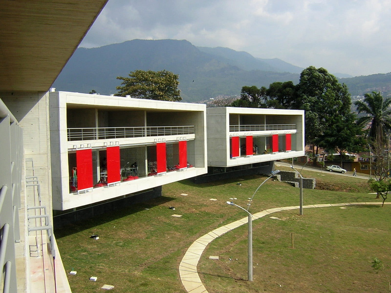 residential Building, window, Medellin, leon de greiff library, Box type architecture, transportation, Medellín, red, de, library, building Exterior, sky