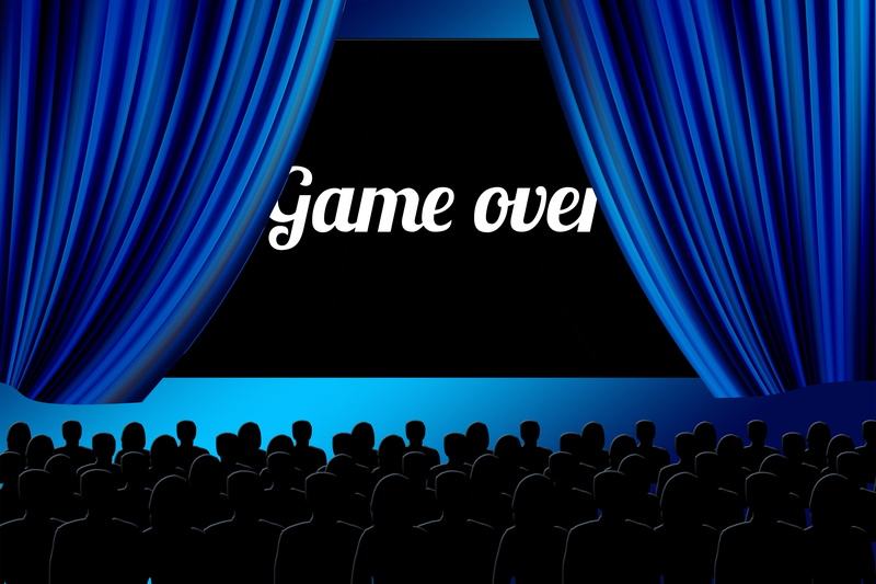 stripes, film industry, cinema, showing, curtain, audience, film, people, closed, stage - performance space, stage theater, video, nightlife, movie, game