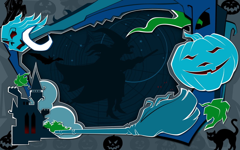 web, bats, Jack, black cat, witch, 1080P, home of the witches, Halloween, on the broom, darkness, night, pumpkins scary, skull