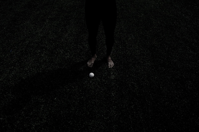 lifestyles, human leg, apparel, sports, badminton, mini golf, sport, human, ball, playing, leisure activity, one person, golf, activity, body part, footwear