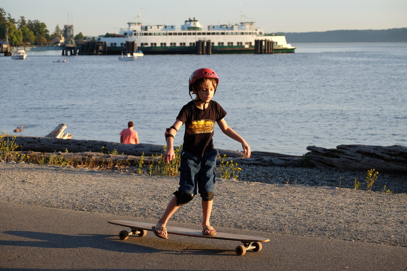 united states, leisure activity, front view, west seattle waterfront, human, person, skateboard, shoe, looking at camera, footwear, boys, childhood, outdoors