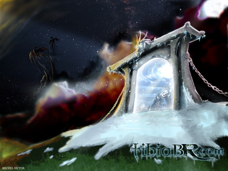 rpg, pc gaming, pc, tibia, 720P, gaming, painting, dragon, broom, fantasy