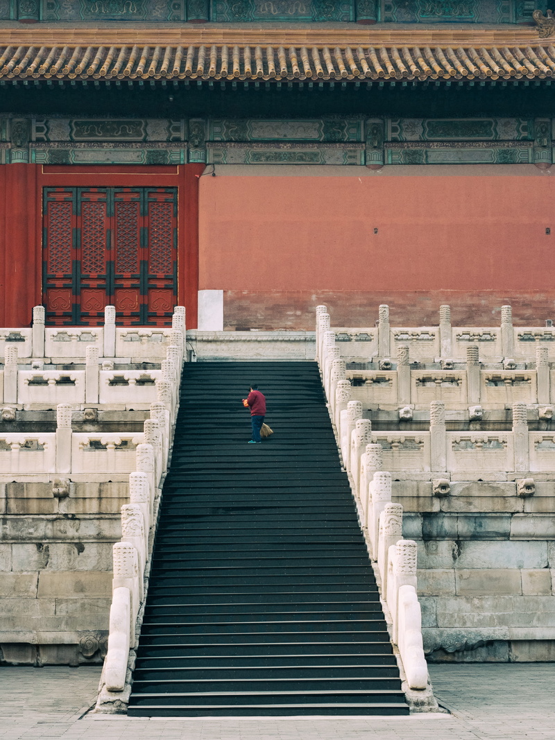 chinese Culture, forbidden City, religion, ancient, architecture, china, walking, beijing, east Asian Culture, temple - Building, history, red, stair, ming