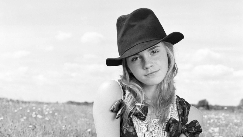 1080P, hat, watson, high, emma watson, celebrities, quality, white, black, emma, hollywood, fedora, celebrity