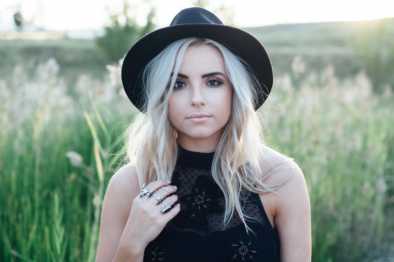 hat, green, beautiful woman, fedora, beauty, young Women, caucasian Ethnicity, women, blond Hair, fashion, hair, headshot, color Image, people, young Adult