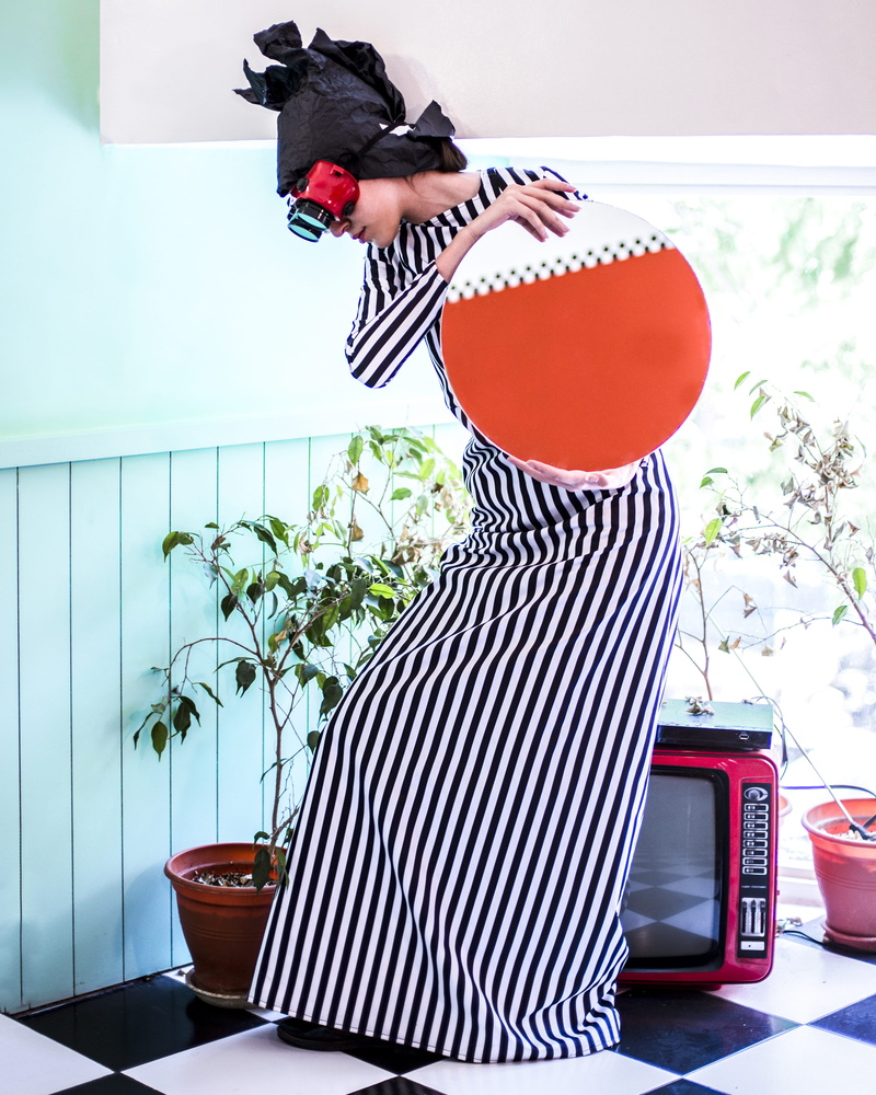 red, window, round, headset, three quarter length, real people, indoors, human, television, 4K, female, paper, tehran, cover, home interior, woman, iran