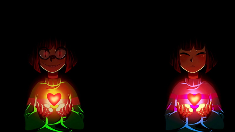 art and craft, Video Game, close-up, dark, illuminated, decoration, celebration, lighting equipment, Frisk (Undertale), light, human representation, indoors