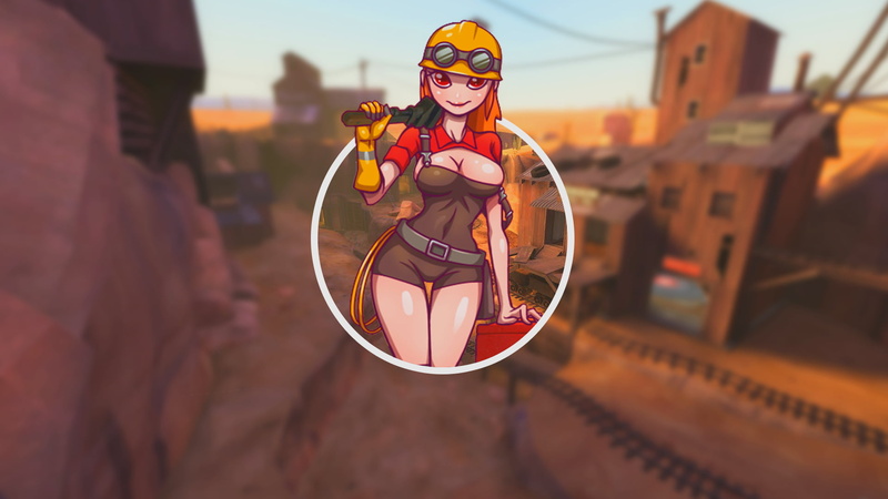 anime girls, 1080P, anime, Engineer (TF2), Team Fortress 2