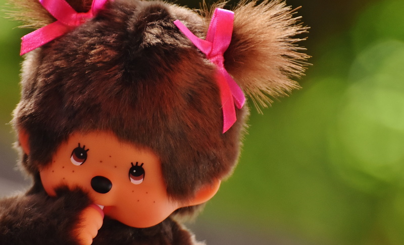 childhood, close-up, child, portrait, children, cult, innocence, representation, one person, cute, monchhichi, human body part, 4K, fun, focus on foreground
