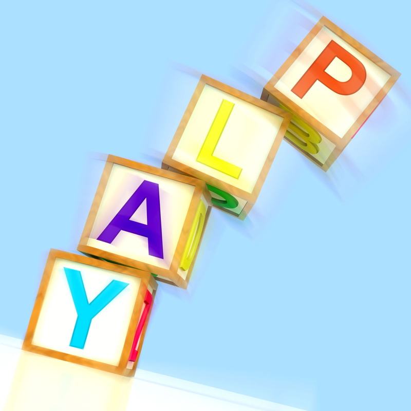 time, enjoyment, studio shot, blue, fun, blocks, playtime, shape, word, copy space, imagination, in a row, yellow, entertainment, amuse, medium group of objects