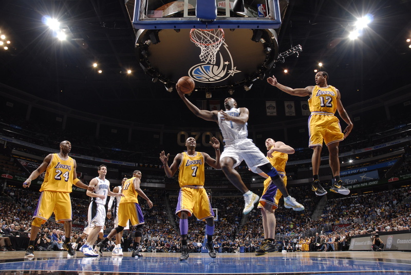 men, sportsman, jump, los, orlando, full length, basketball - ball, group of people, waiting, flight, height, lakers, basketball - sport, nba, athlete
