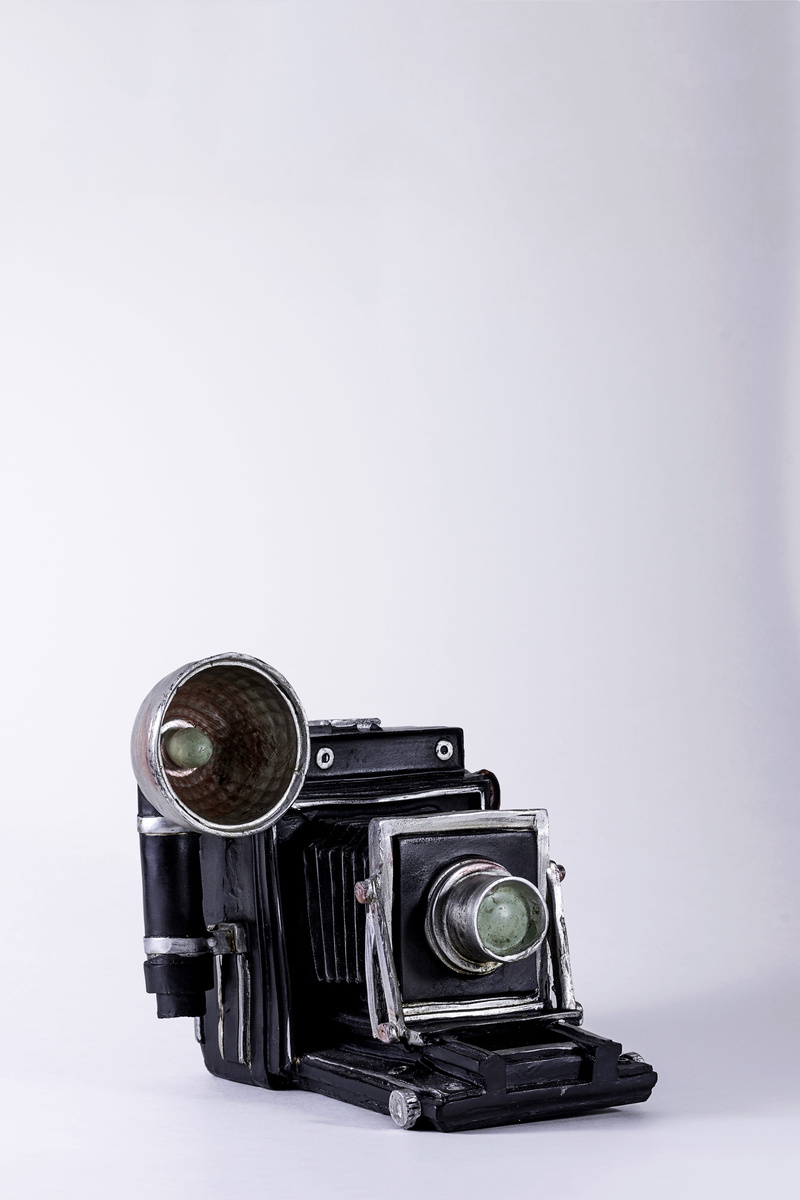 photography themes, the past, retro styled, grey, cut out, product, nostalgia, black, object, retro, copy space, no people, indoors, gear, flash, white background