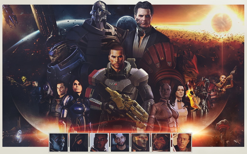 Commander Shepard, alcohol, 1080P, illuminated, human representation, men, digital composite, portrait, standing, young adult, real people, looking at camera