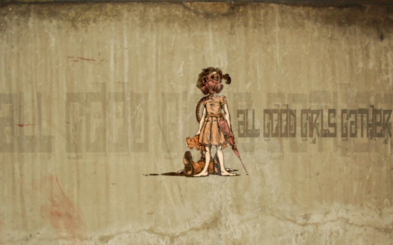 illustration, little, gather, 1080P, sister, good, girls, hd, video games, bioshock
