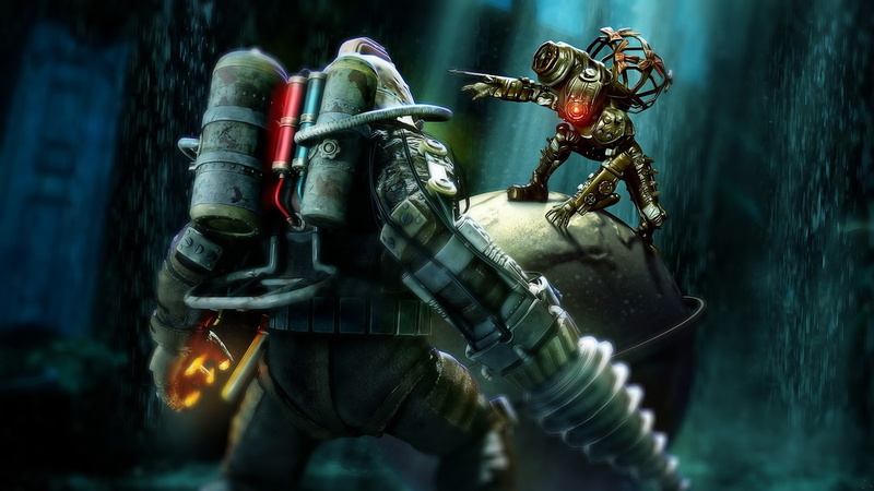 daddy, bioshock, 1080P, hd, sister, big, video games