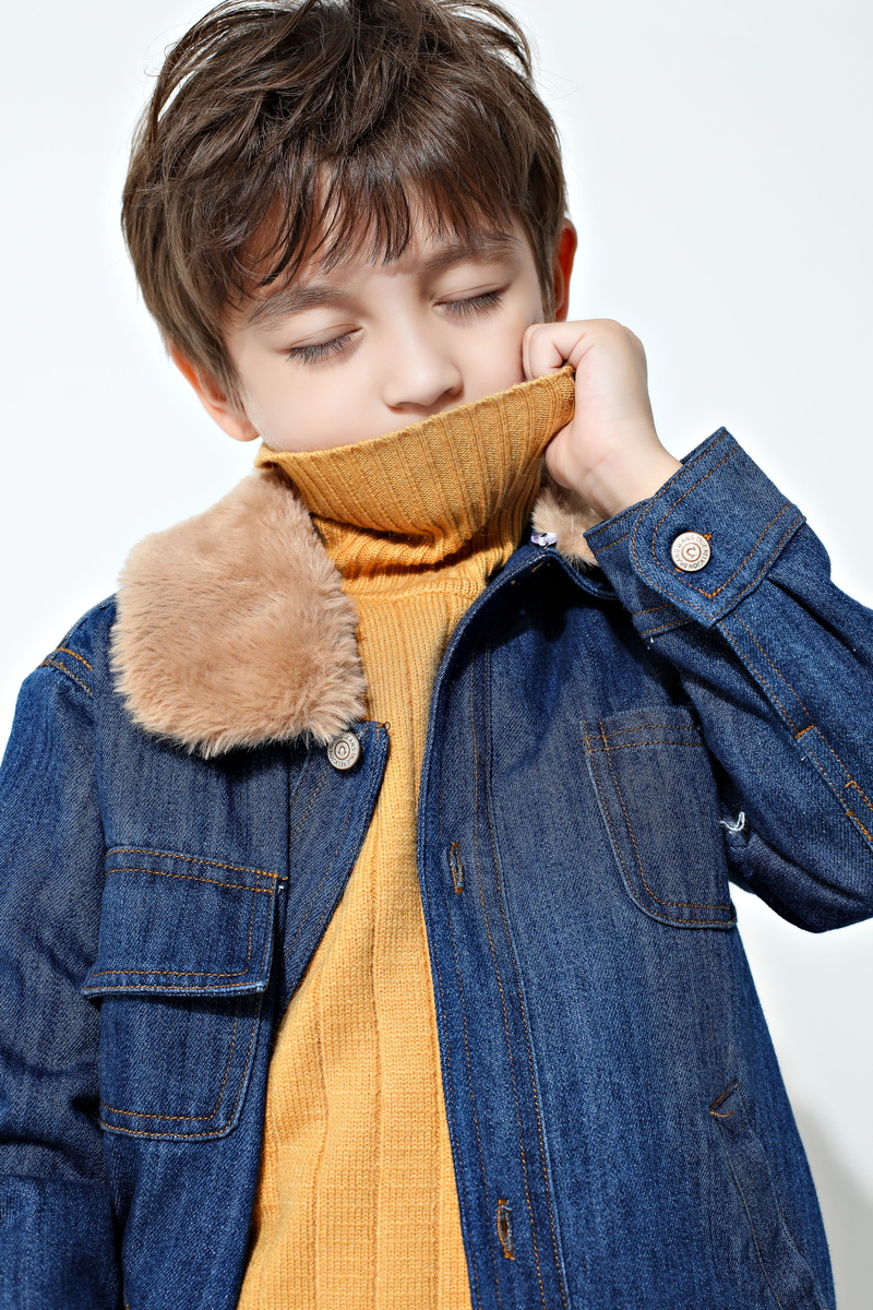 portrait, model, closing, boy, casual, white background, clothing, males, little, jacket, closed eyes, casual clothing, one person, cute, adorable, wear