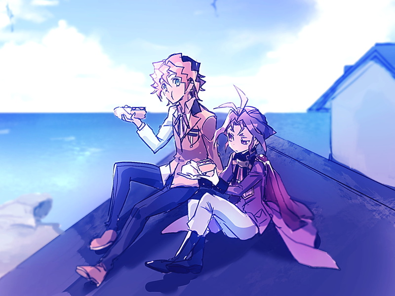 yu-gi-oh!, dog, background, hot, macfield, roof, (yu-gi-oh!, 720P, purple, fanart, neckwear, arc-v), outerwear, dennis, yuuri, pixiv, arc-v, from, orange