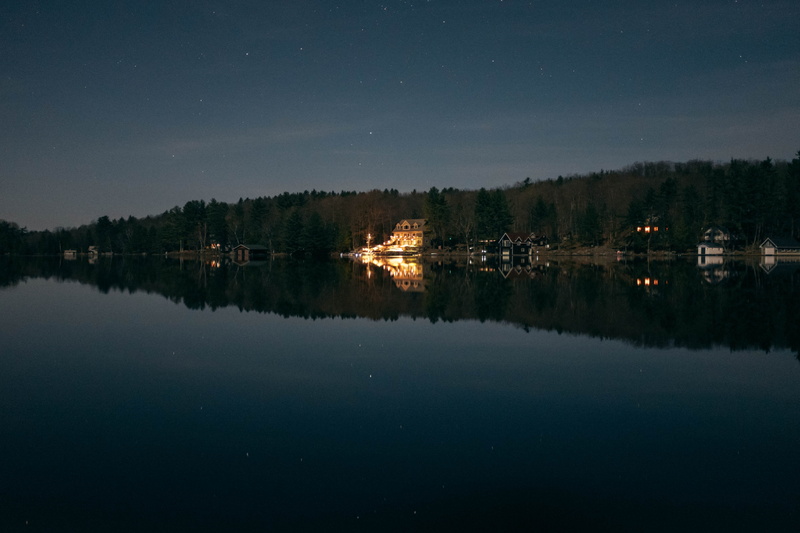 space, star - space, body, space and astronomy, tranquil Scene, tranquility, nighttime, trees, shoreline, blue, river, beauty In Nature, night, reflection