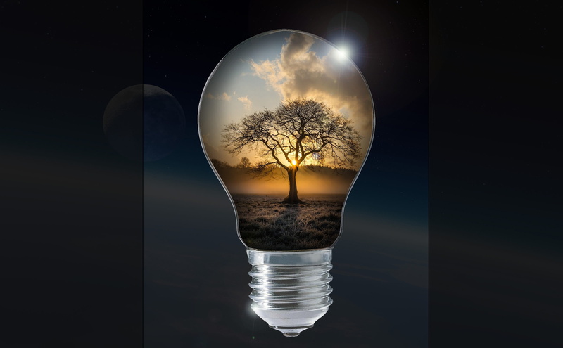 household equipment, autumn, artwork, pear, energy, mood, lamp, nature, water, table, light, copy space, light bulb, cosmos, digital composite, no people