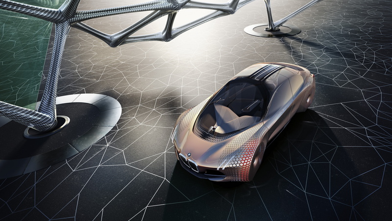 car, BMW Vision Next 100, luxury cars, bmw, future cars, concept, 4K, silver