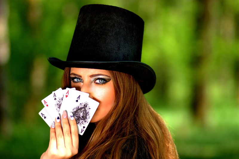 woman, cards, beautiful woman, 4K, hair, headshot, women, topper, fashion, focus on foreground, hairstyle, ace, young adult, portrait, clothing, adult