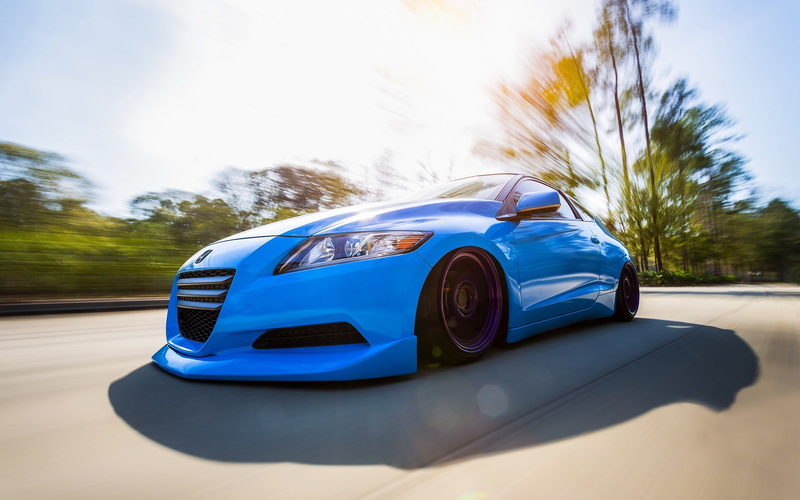 cr, Front, View, z, Blue, Honda, Car, 1080P