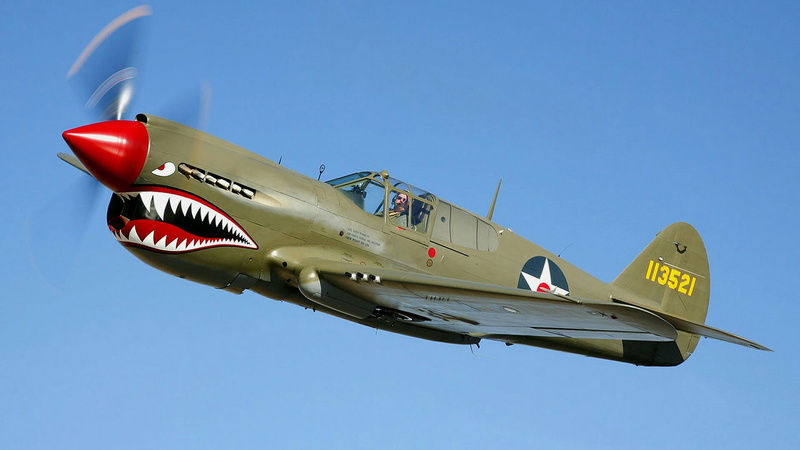 nature, air force, mode of transportation, airplane, aviation, no people, fighter plane, transportation, flying tigers, plane, motion, aircraft, 1080P