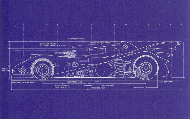 720P, Schematic, Batman, Batmobile