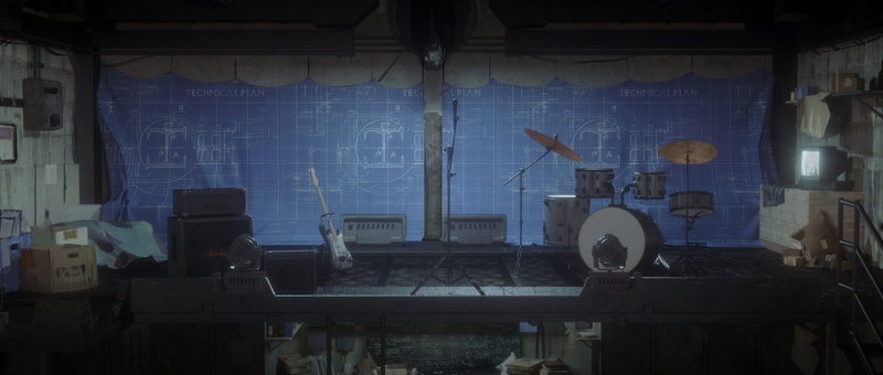 Drums, Guitar, Original, Schematic, Anime, 1080P