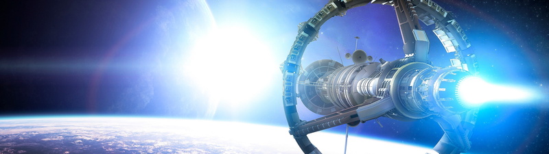 digital art, space, Stanford torus, 4K, science fiction