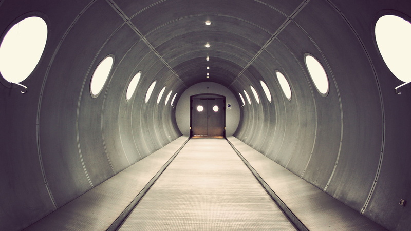 architecture, no people, diminishing perspective, direction, steel, subway, footpath, arch, industrial, vanishing point, illuminated, transportation, absence