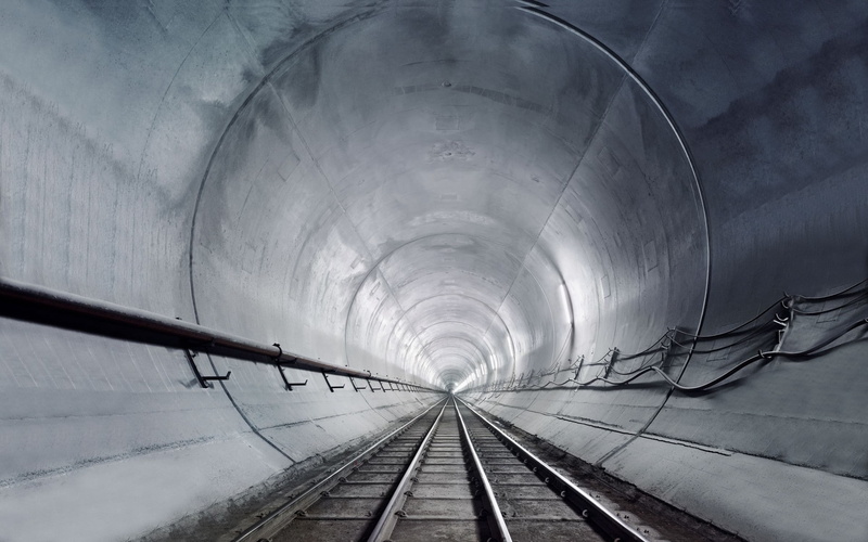 public transportation, the way forward, railroad track, architecture, transportation, track, arch, diminishing perspective, illuminated, no people, indoors